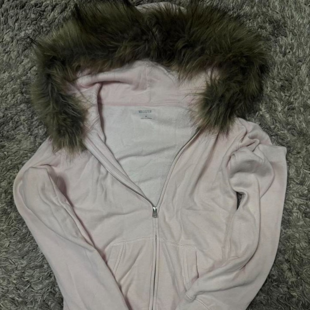 Wild Fable Light Pink Jacket with Faux Fur Hood